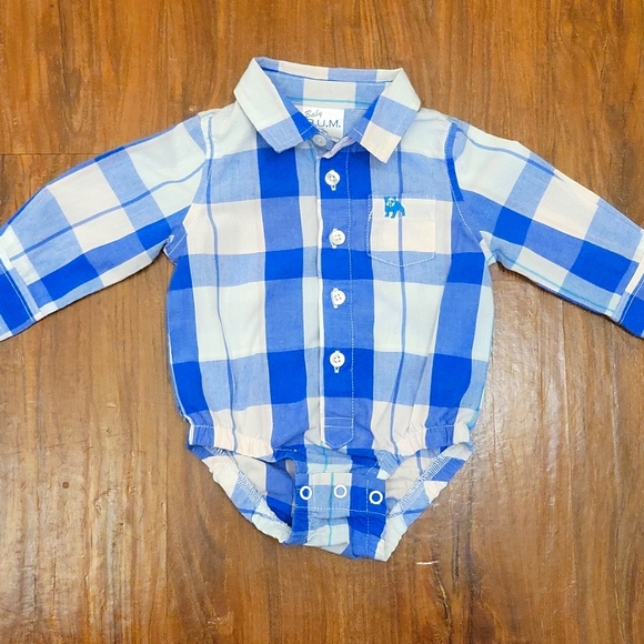 Baby dress shirt bodysuit - Picture 4 of 7